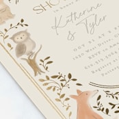 "Woodland storybook" - Baby Shower Invitations in Ecru by Creo Study - Detail