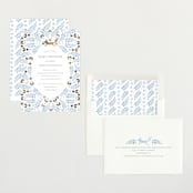 "Foxy Baby Shower" - Baby Shower Invitations in Denim by Hallie Fischer - Assembled