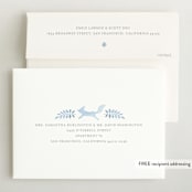 "Foxy Baby Shower" - Baby Shower Invitations in Denim by Hallie Fischer - FREE Recipient Addressing