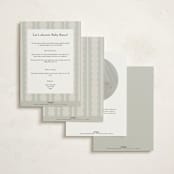 "Waiting for a sibling" - Baby Shower Invitations in Sea Fog by Erin Kessler - Back of Card Options
