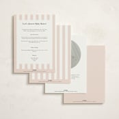 "Fframed Bow" - Baby Shower Invitations in Blush by Baumbirdy - Back of Card Options