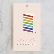 "Rainbow Slice" - Bridal Shower Favor Tags in Blush by Adelyn T. - Front