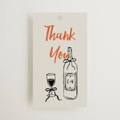 "gathering" - Bridal Shower Favor Tags in Sunset by Elly - Front