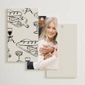"gathering" - Bridal Shower Favor Tags in Sunset by Elly - Back of Card Options