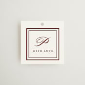 "East Coast Formal" - Bridal Shower Favor Tags in Mahogany by Katie Ylinen - Front