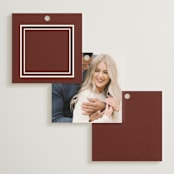 "East Coast Formal" - Bridal Shower Favor Tags in Mahogany by Katie Ylinen - Back of Card Options