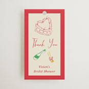 "Heights of Love" - Bridal Shower Favor Tags in Fruitcake by Sarah Rosenthal - Front