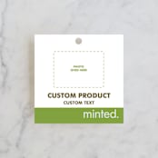 "square" - Bridal Shower Favor Tags in Charcoal by Minted - Front