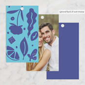 "I Do BBQ" - Bridal Shower Favor Tags in Ice by Corinne Malesic - Back of Card Options