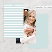 "Versatile" - Bridal Shower Favor Tags in Bluebell by Pixel and Hank - Back of Card Options