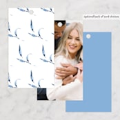 "Blu" - Bridal Shower Favor Tags in Sapphire by Petra Kern - Back of Card Options