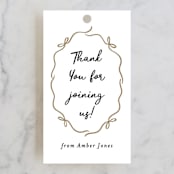 "Casual bows" - Bridal Shower Favor Tags in Snow by Alethea and Ruth - Front
