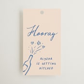 "chomchom" - Bridal Shower Favor Tags in Royal by chocomocacino - Front