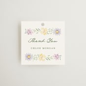 "Wild Flowers" - Bridal Shower Favor Tags in Meadow by Petra Kern - Front
