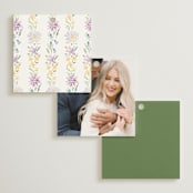 "Wild Flowers" - Bridal Shower Favor Tags in Meadow by Petra Kern - Back of Card Options