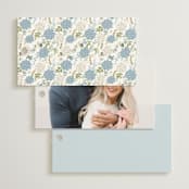 "Wedgewood" - Bridal Shower Favor Tags in Cerulean by Susan Moyal - Back of Card Options