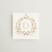 "garden monogram" - Bridal Shower Favor Tags in Leaf by Kristie Kern - Front