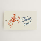 "Giddy Up" - Bridal Shower Favor Tags in Cobalt by Erin Hodges - Front