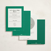 "Stork Party" - Baby Shower Invitations in Apple by Zani van Zyl - Back of Card Options