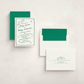 "Stork Party" - Baby Shower Invitations in Apple by Zani van Zyl - Assembled