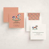 "Rocking Baby Shower" - Baby Shower Invitations in Peach by Harriet Richter - Assembled