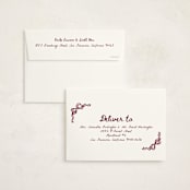 "Bow Corners" - Baby Shower Invitations in Rosewood by Cass Loh - FREE Recipient Addressing