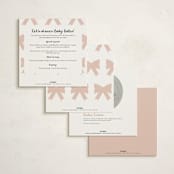 "Gift" - Baby Shower Invitations in Blush by AK Graphics - Back of Card Options