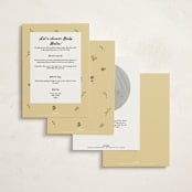 "Modern Peach Floral" - Baby Shower Invitations in Daffodil by Felicia Balestrere - Back of Card Options