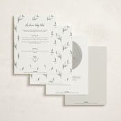 "Gentle Wildflower" - Baby Shower Invitations in Meadow by Petra Kern - Back of Card Options