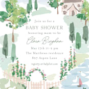 "sweet countryside" - Baby Shower Invitations in Meadow by Rebecca Durflinger - Detail