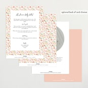 "Banner announcement" - Baby Shower Invitations in Petal by Jennifer Wick - Back of Card Options