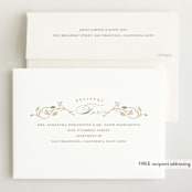 "Blooming Stork" - Baby Shower Invitations in Cornflower by Susan Zinader - FREE Recipient Addressing
