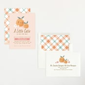 "little cutie oranges" - Baby Shower Invitations in Peach by Karidy Walker - Assembled