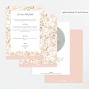 "Storybook" - Baby Shower Invitations in Carnation by Itsy Belle Studio - Back of Card Options