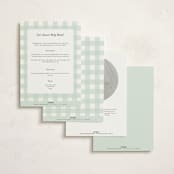 "Storybook Geese" - Baby Shower Invitations in Mint by Everett Paper Goods - Back of Card Options