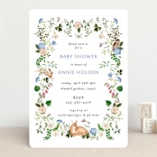 "Spring woodland" - Baby Shower Invitations in Elderflower by Sarah Knight - Front