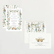 "Spring woodland" - Baby Shower Invitations in Elderflower by Sarah Knight - Assembled
