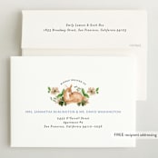 "Spring woodland" - Baby Shower Invitations in Elderflower by Sarah Knight - FREE Recipient Addressing