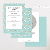 "Puppy" - Baby Shower Invitations in Little Boy Blue by Itsy Belle Studio - Back of Card Options