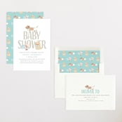 "Puppy" - Baby Shower Invitations in Little Boy Blue by Itsy Belle Studio - Assembled