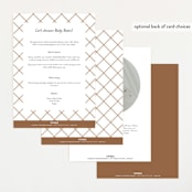 "autumn toile" - Baby Shower Invitations in Acorn by Rebecca Durflinger - Back of Card Options
