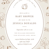 "autumn toile" - Baby Shower Invitations in Acorn by Rebecca Durflinger - Detail