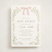 "Dainty Garden" - Baby Shower Invitations in Blush by Paper Raven Co. - Front