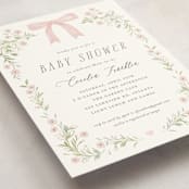 "Dainty Garden" - Baby Shower Invitations in Blush by Paper Raven Co. - Detail