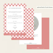 "Sweet Farm" - Baby Shower Invitations in Poppy by Carolyn MacLaren - Back of Card Options