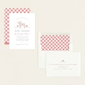 "Sweet Farm" - Baby Shower Invitations in Poppy by Carolyn MacLaren - Assembled