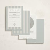 "On Board" - Baby Shower Invitations in Sailor by Stephanie Hawkes - Back of Card Options