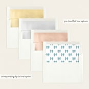 "Crib Bows" - Baby Shower Invitations in Powder Blue by Carolyn MacLaren - Envelope Liner Options