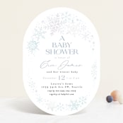 "Winter Baby Snowflakes" - Baby Shower Invitations in Bluebell by Alethea and Ruth - Front
