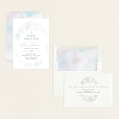 "Winter Baby Snowflakes" - Baby Shower Invitations in Bluebell by Alethea and Ruth - Assembled